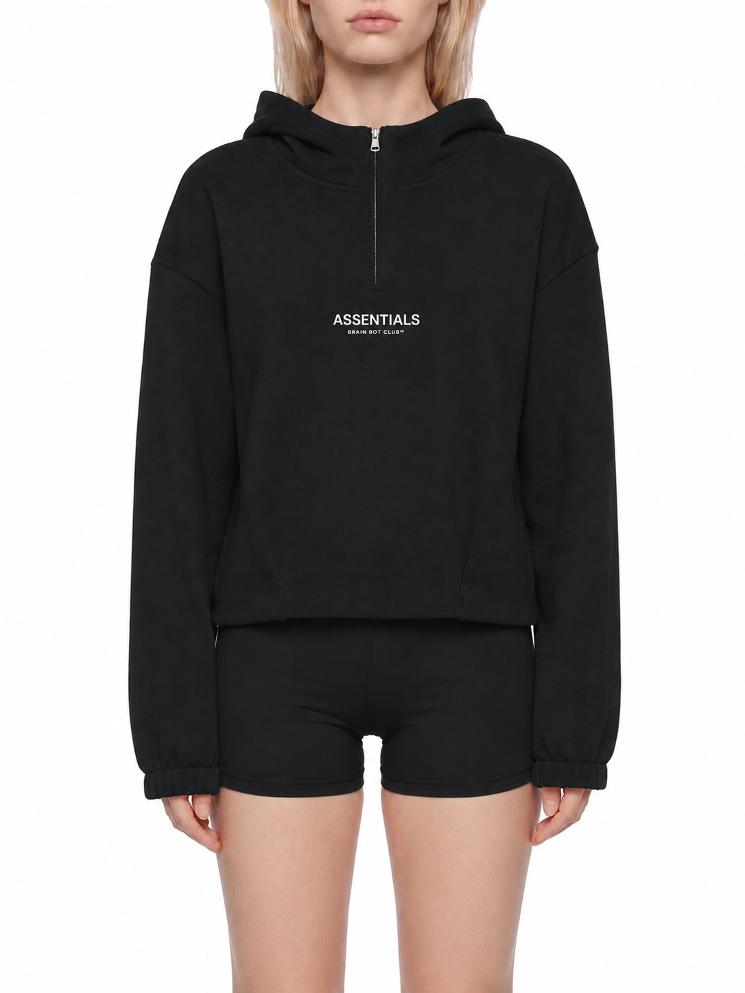 ASSENTIALS — Boxy Quarter-Zip