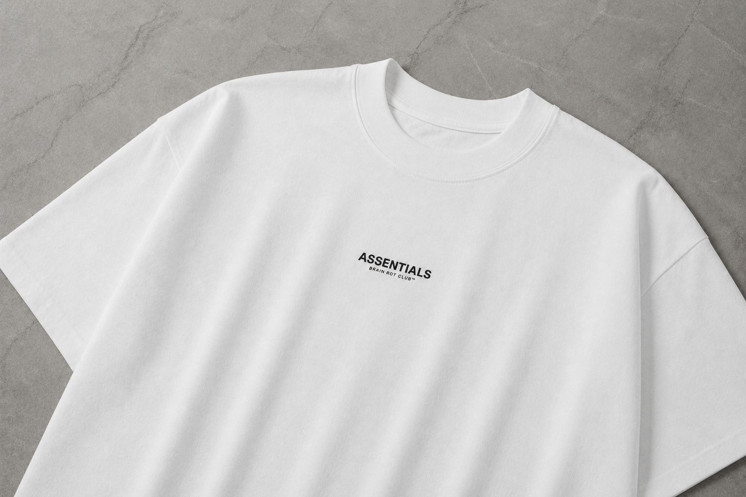 ASSENTIALS Oversized Tee — White